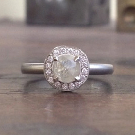 Anne Sportun One of a Kind 'Gossamer' Round Rosecut Diamond Ring