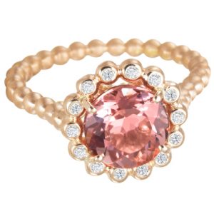 Suzy Landa Pink Tourmaline Rose Gold Ring