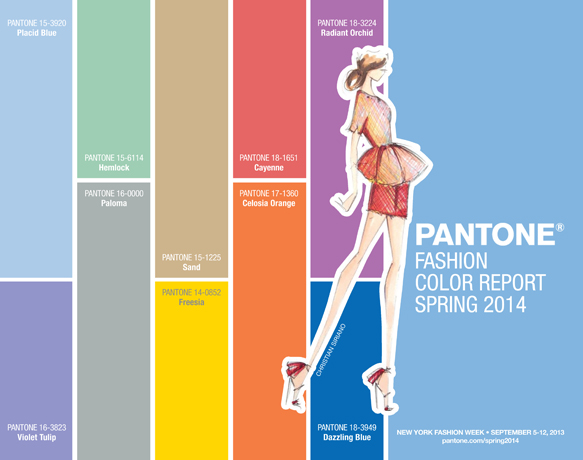 Pantone Fashion Colour Report for Spring 2014