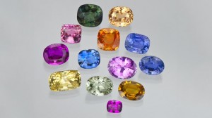Sapphires in kaleidoscopic colours