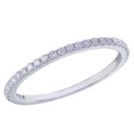 Half eternity diamond band in 14K white gold