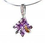 Amethyst and Diamond Pendant