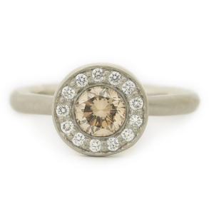 Anne Sportun Cognac Diamond Engagement Ring