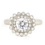 Scalloped Engagement Ring