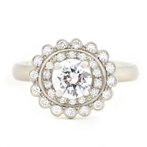 Scalloped Engagement Ring