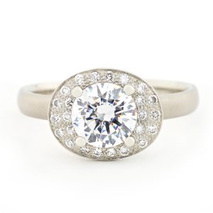 Oval Double Halo Engagement Ring