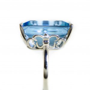 Swiss Blue Topaz Cocktail Ring