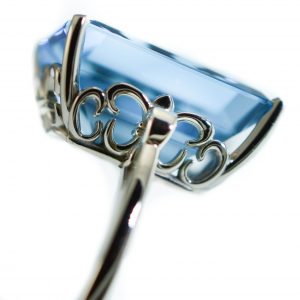 Swiss Blue Topaz Cocktail Ring