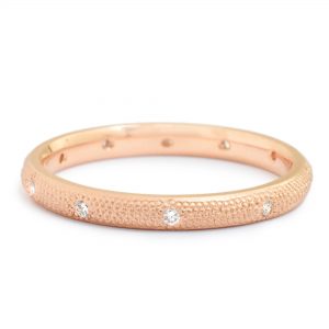 Anne Sportun Narrow Stardust Rose Gold Band