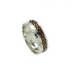 Keith Jack Fordoun wedding band in 10K rose gold and sterling silver