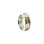 Keith Jack Dornal wedding band in 10K yellow gold and sterling silver