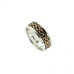 Keith Jack Kelty wedding band in 10K yellow gold and sterling silver