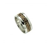 Keith Jack Earn wedding band in 10K yellow gold and sterling silver