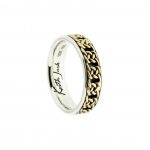 Keith Jack Braan wedding band in 10K yellow gold and sterling silver