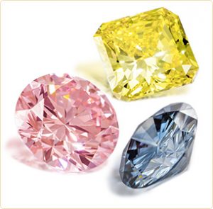 Created coloured diamonds