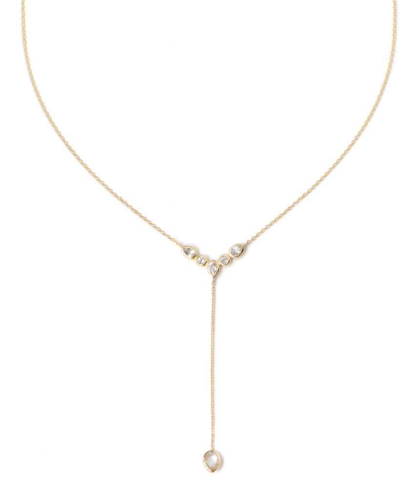 Anzie Gold Classique Bezel Y Necklace