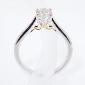 Cathedral Style Diamond Engagement Ring